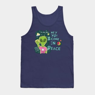 alien come in peace Tank Top